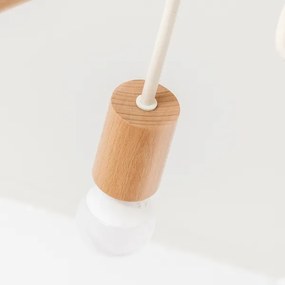 Felületre szerelhető csillár OXFORD 5xE27/15W/230V fenyő/krémszínű