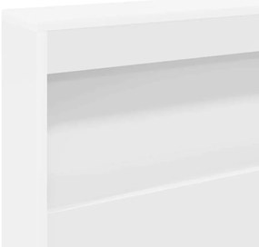 Tároló fejtámla polcokkal fejtámlával Fehér 120 cm Faanyag