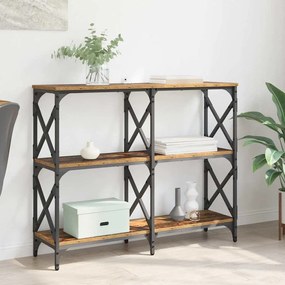 vidaXL Konzolasztal Öreg fa 100 x 28 x 80,5 cm Faanyag