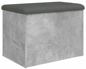 betonszürke szerelt fa tárolópad 62 x 42 x 45 cm