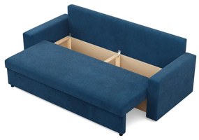 Zeus kanapéágy, kordbársony, bonell töltet, egyenes kartámasz, kék