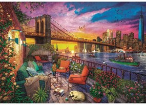 New York Balcony Sunset 3000 db-os puzzle Clementoni