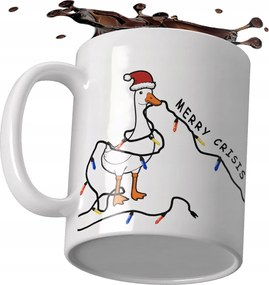 Karácsonyi Bögre Liba Pipával Liba Pipa Ajándék Vicces Nyomott Mintával