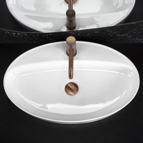 Rea Nastazja, pultra szerelhető mosdó 610x375x105 mm, fényes fehér, REA-U6359