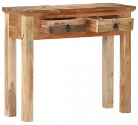 tömör akácfa és újrahasznosított fa tálalóasztal 90,5x30x75 cm