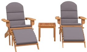 3 részes tömör akácfa kerti Adirondack ülőgarnitúra