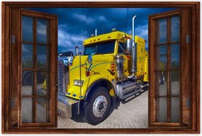 Poszterek 90x60 Sárga teherautó vontató