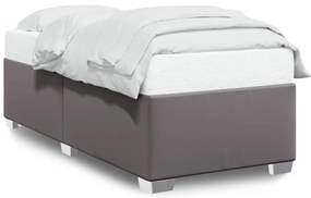 szürke műbőr ágykeret 90x200 cm