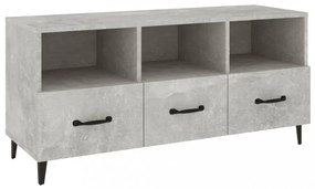 betonszürke szerelt fa TV-szekrény 102 x 35 x 50 cm