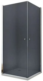 Mexen Pretoria DUO zuhanykabin 80x90cm, 6mm üveg, króm profil-szürke üveg, 852-080-090-02-40