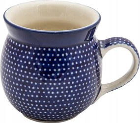 Cseh Bögre Hordó 220 ml Művészi kerámia Bolesławiec U1123 Pöttyös