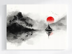 Vászonkép Canvas Keleti Táj Akvarell Japán Art 100x75