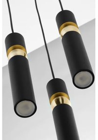 Jupiter 2013 - Csillár zsinóron ALAS 3xGU10/10W/230V fekete/arany