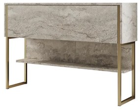 Komód Luxe - Travertine, Gold