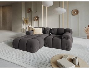 Sötétszürke bársony kanapé 191 cm Bellis – Micadoni Home