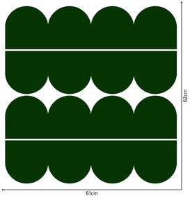 PIPPER. Textil öntapadó tapéta - Mini Ív - Palack zöld színű Szín: Sápadt