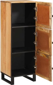 vidaXL Magasfiú tárolóval ajtóval Barna 90 x 33 x 75 cm Tömör Mangófát