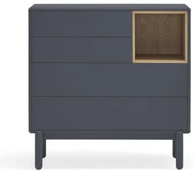 Sötétszürke alacsony komód 90x90 cm Corvo - Teulat