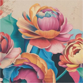 Divatos 3D Fali Tapéta Virágos harmónia 250x250 Ragasztóval