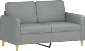 vidaXL kétszemélyes világosszürke szövetkanapé 120 cm