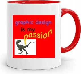 Piros Bögre Grafika Graphic Is My Passion fényképes nyomtatással