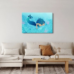 Festmény - Sellő (90x60 cm)