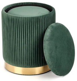 KÉSZLET 2x Taburet MONTY átm. 36/44 cm zöld/arany