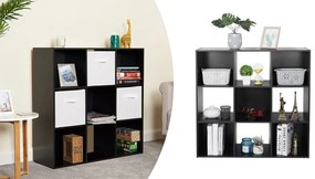 9 kockás tárolópolc 3 kosárral