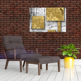 Kép - Arany négyzetek N⁰3 (90x60 cm)