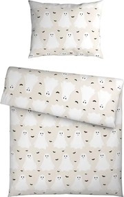 Gyerek pamut ágyneműhuzat GHOSTIE bézs Ágyneműhuzat mérete: 80 x 80 cm | 135 x 200 cm