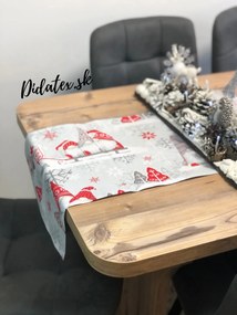 Karácsonyi pamut stóla - Karácsonyi manó piros Asztalterítő: 50x120 cm