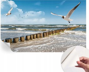 Fotótapéta Öntapadós Dekoratív tapéta Tengerparti tájkép 416x254 cm