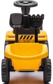 Push autó traktor CAT 2xAA sárga/fekete