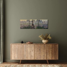 Kép - Párizsi panoráma (órával) (90x30 cm)
