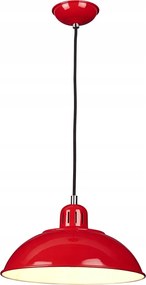 Függőlámpa piros kerek 30 cm klasszikus konyhai asztal fölé Elstead