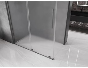 Mexen Velar, tolóajtós zuhanykabin 160 x 85 cm, 8 mm-es matt üveg, polírozott grafit, 871-160-085-31-66
