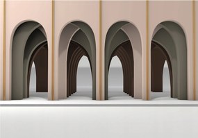 Fotótapéta Arany ívek minimalizmus vinil elegancia 254x184 +ragasztó