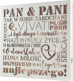 Esküvői Ajándéktárgy Keret 30x30 Fiatal Pár Háttérvilágítással