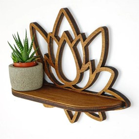 Natúr színű fali polc 33 cm Lotus – Kalune Design