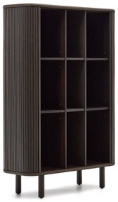 Sötétbarna szekrény tolóajtóval kőrisfa dekorral 110x140 cm Mailen – Kave Home