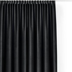 Fekete bársony dimout (részleges sötétítő) függöny 140x250 cm Velto – Filumi