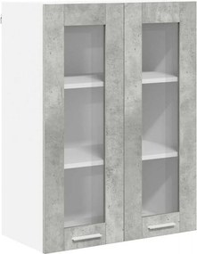 vidaXL Függő szekrény tárolóval Beton Szürke 60 x 31 x 80 cm Faanyag