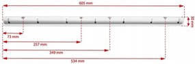 Erga Erga, mennyezeti akasztó ruhaszárításhoz 7x160 cm, fekete, ERG-SEP-10SUSSU7PCZ16