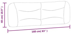 barna műbőr fejtámla párna Hvar 160 cm