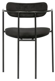 Fekete bársony étkezőszék Ivy – WOOOD