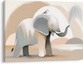 Kép - Elefánt pasztell színekben (70x50 cm)