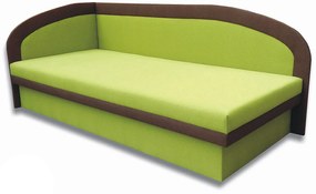 Egyszemélyes ágy (dívány) 80 cm Melvin (Devon 001 zöld + Devon 009 barna) (B). 793133
