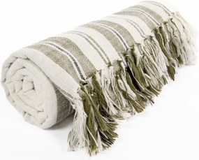 Zöld pamut takaró 150x200 cm Indira – Tiseco Home Studio