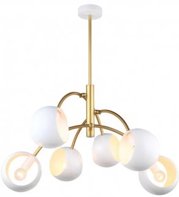 ITALUX MDM-3691-6-GD-W MELVO Glamour Csillår Fehér, Arany E14 IP20