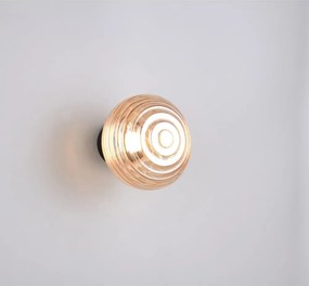 Borostyán színű USB üveg LED fali lámpa ø 15,5 cm Earl – Reality